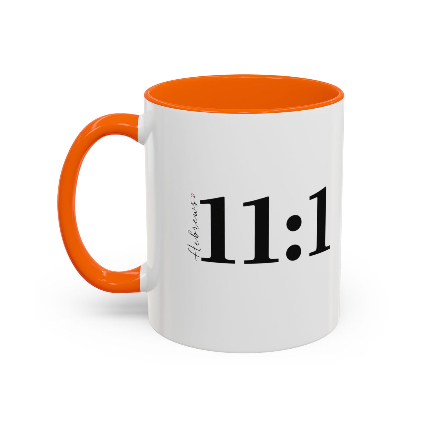 11:1 Scripture Coffee Mug — Minimalist Faith Accent Mug (11/15 oz)