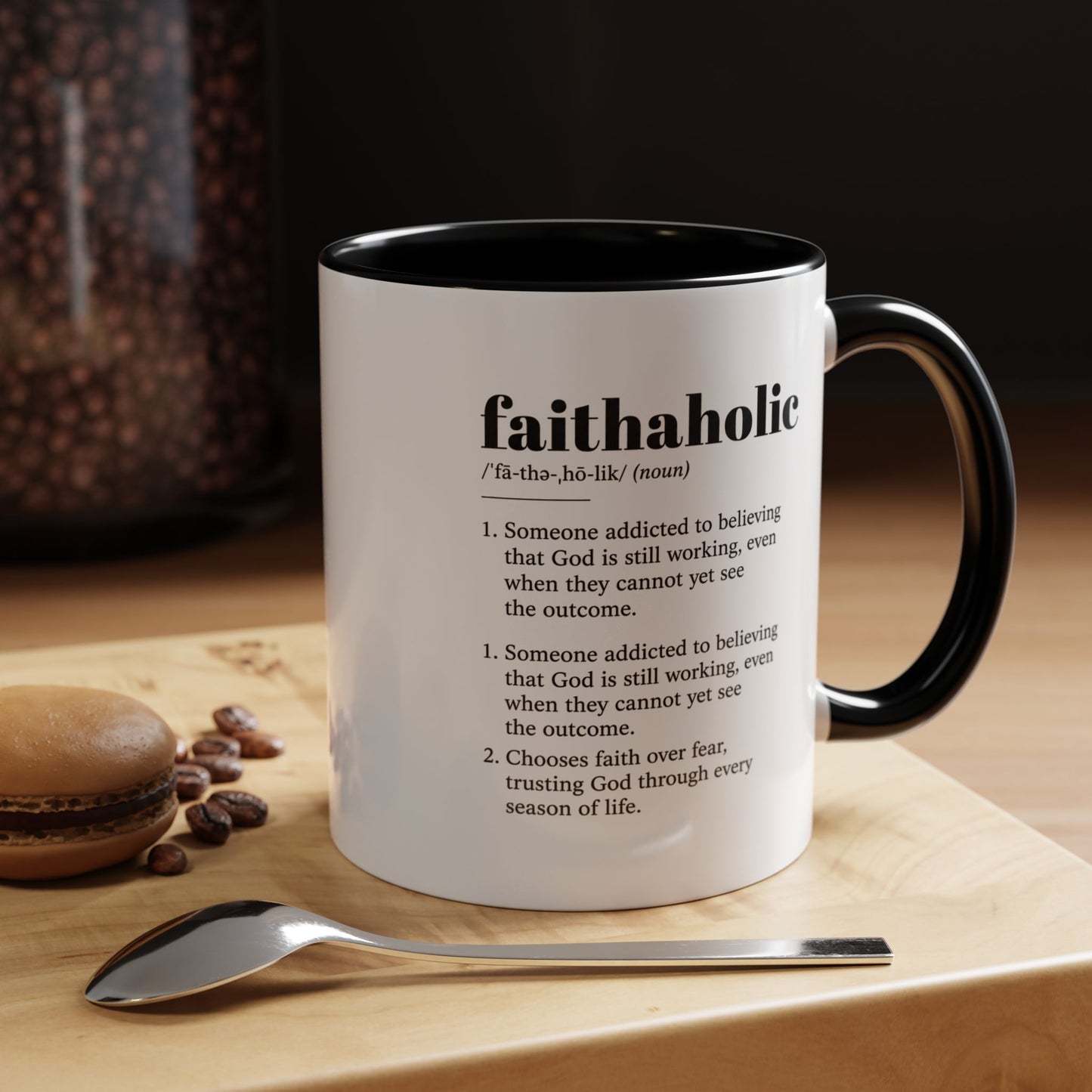 11:1 Scripture Coffee Mug — Minimalist Faith Accent Mug (11/15 oz)