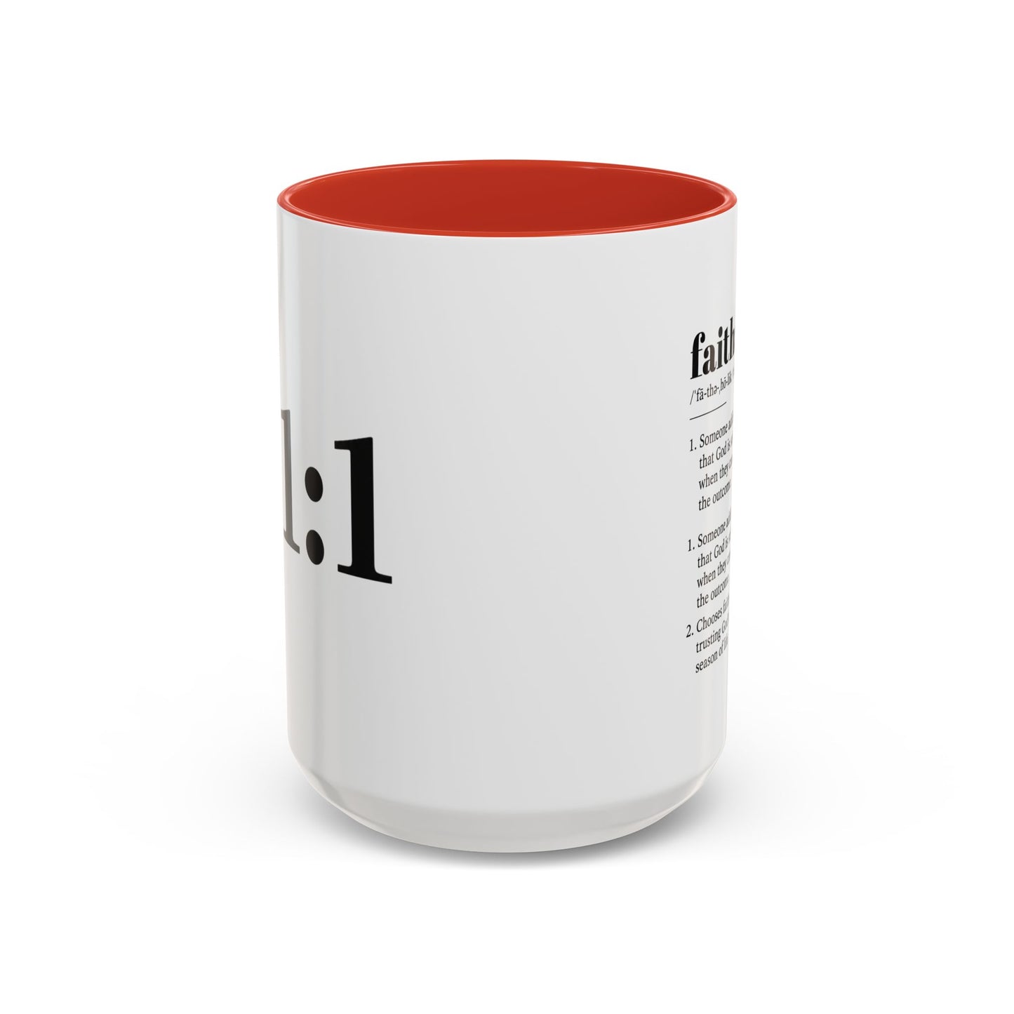 11:1 Scripture Coffee Mug — Minimalist Faith Accent Mug (11/15 oz)