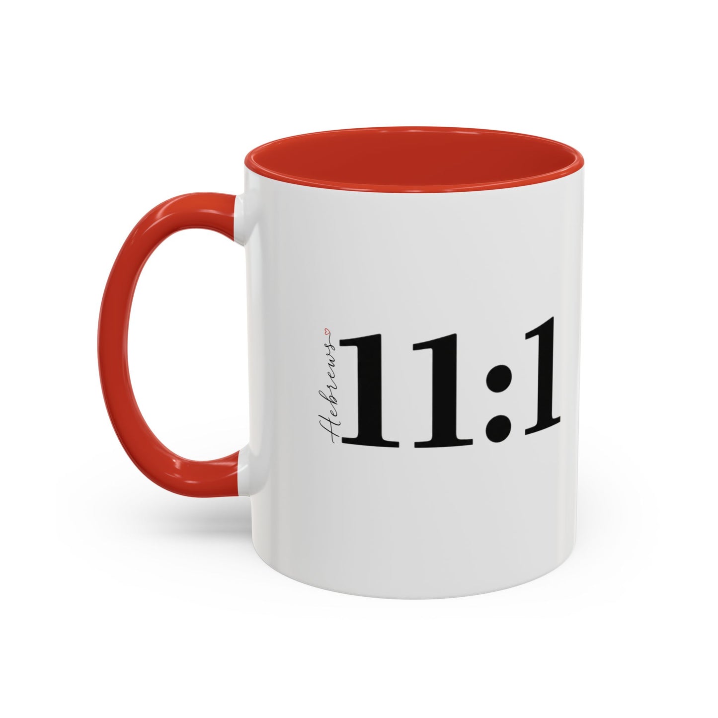 11:1 Scripture Coffee Mug — Minimalist Faith Accent Mug (11/15 oz)
