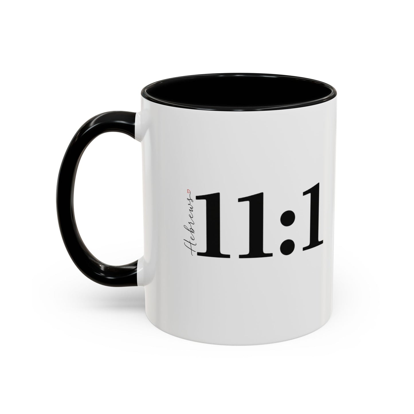 11:1 Scripture Coffee Mug — Minimalist Faith Accent Mug (11/15 oz)