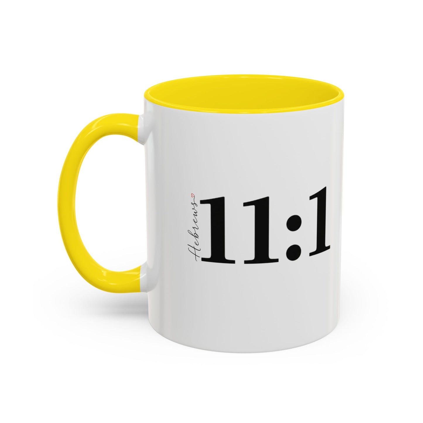 11:1 Scripture Coffee Mug — Minimalist Faith Accent Mug (11/15 oz)