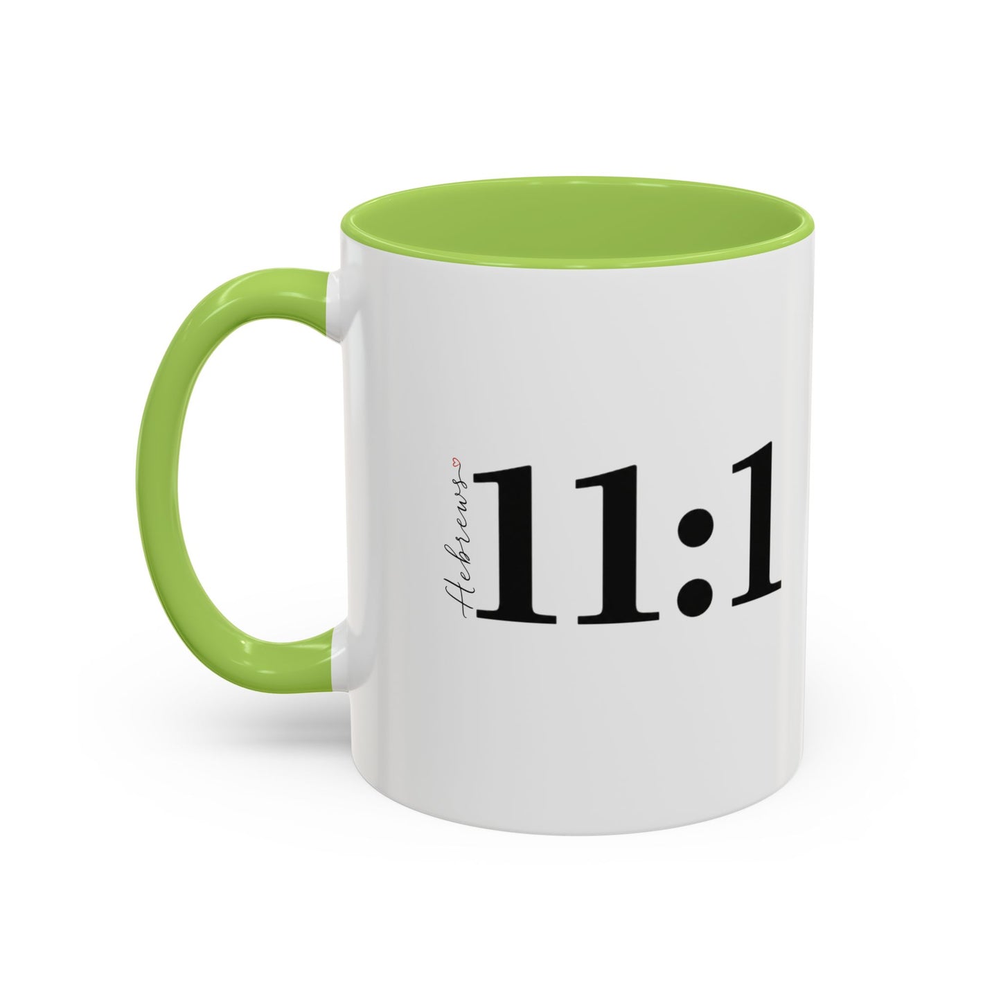 11:1 Scripture Coffee Mug — Minimalist Faith Accent Mug (11/15 oz)